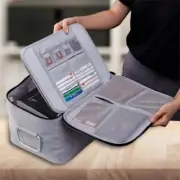 Document Tickets Storage Bag Large Capacity Multi-Layer with lock Certificate Fi
