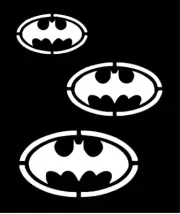 3x BATMAN Large Stencil Template Airbrush Paint 3 1/3" - 4 1/2" - 5 1/2"