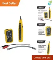 Durable Wire Tracer with Probe and Alligator Clips - Ethernet & Telephone Use