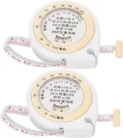 2pcs Waist Measurement Tool Measuring Tape Indoor Timer Retractable Tape Measure Medical Measurement Measure Tape Body Plug in Timer Body Measure Tape Plastic White