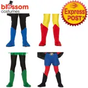 AC700 Child Super Hero Boot Top Toppers Shoe Covers Girls Boys Costume Accessory