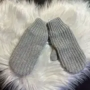 Jacadi Silver Knit and Fleece Mitten 2T