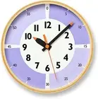 YD23-09 Lemnos Wall clock Natural Color Wood Pun Clock With Color! Analog purple