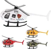 BRIGHTFUFU 4Pcs Creative Plane Model for Unique Airplane Decor for Home Metal Helicopter Fighter Jet Ornaments Elegant Decorative Figures
