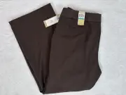 Womens Dockers Sarina Slimming Trouser Brown Size 16M Petite Ladies Pants Flat