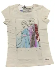 Disney's Frozen Elsa And Anna Courage T-shirt- M (7/8) NWT