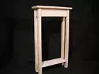 Unfinished 18" EXTRA NARROW Shaker Square Edge Console, Sofa, Pine Table w/Shelf