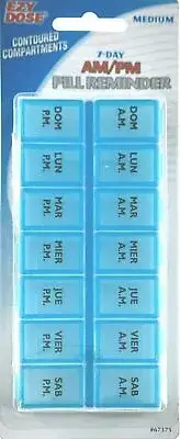 ( 2 PACK ) Ezy Dose Spanish 7 Day AM PM Pill Reminder