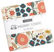 Imaginary Flowers Moda Charm Pack 42 100% Cotton 5" Precut Fabric Squares