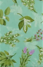 Springtime Flowering Stems Vinyl Flannel Back Tablecloths 52" x 70" Oblong