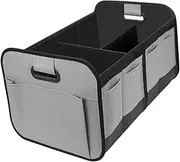 Trunk Organizer Large Capacity Gifts Foldable Multifunctional for Women Men Oxford Cloth Storage Box Trunk Storage Organizer, Grey