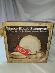 Manor House Stoneware 5-Piece Serving Set Premiere by Mikasa NIB