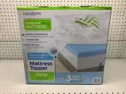 Novaform 3” EVENcor GelPlus Memory Foam Mattress Topper with Cover Twin Size NEW