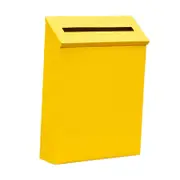 Wall Mount Mailbox, Large Capacity Mail Box, Metal Post Box, Mailboxes for Outside, 8.66''x2.36''x11.42'' Yellow
