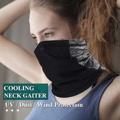 Unisex Moisture Wicking Breathable Cooling Headscarf Sun Protection Face Mask