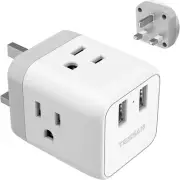 US to UK Plug Adapter, Type G UK Travel Plug Adapter, Ireland Scotland Dubai Pow