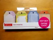 Craftsmart Card Tags Étiquettes–50 PC Assortment Rectangle 2.7" x 4.2" NEW