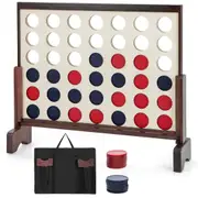 Costway Giant 4-in-a -row Game Set Jumbo 4-to-score Chess Game Family Connect Game Natural