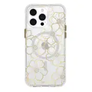 Case-Mate Floral Gems MagSafe Case - For iPhone 15 Pro Max - Gold