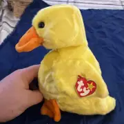 Ty Beanie Buddies "Quakers" The Duck Plush Stuffed Toy Retired 1998
