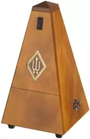 Wittner 810 Series Solid Wood Metronome with Bell in High Gloss Walnut Finish