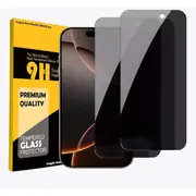 2 PCS iPhone 15 Pro Max Privacy Tempered Glass Screen Protector Flim Case Friendly 9H Hardness for Apple (2023) - Anti-Spy
