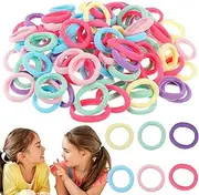 100 Pieces Hair Ties for Baby Girls Toddler Kids Hair Ties Soft Elastic Hair Bands Mini Ponytail Holders Baby Seamless Hair Bands for Kids