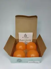 PartyLite Aroma Melts Fragrance Warmer 2.25" Retired Orange Sherbert P7D/Z2433