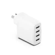 Cygnett PowerPlus 24W USB-A Multi Port Wall Travel Charger iPhone Adapter White