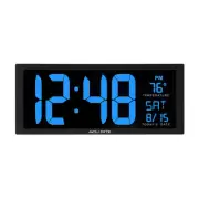 AcuRite 75152M Oversized Blue LED Clock Indoor Temperature Date Fold-Out Stand 1