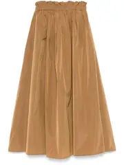 Herno A-Line Elastic Waist Midi Skirt IT40,IT44 Brown