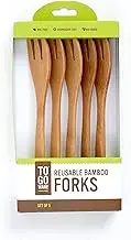 To-Go Ware Eco-Friendly Reusable Bamboo Forks- Set of 5