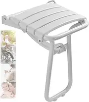 Folding Shower Seat Wall Mounted Bathroom Bathtub Safety Stool, Shower Chair for Inside Small Shower Spaces Shower Foldable for Seniors, Disableds, Pregnants, Maximum Load 300kg