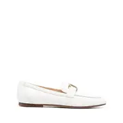 [Tod's] Tod's T-logo Leather Loafers 38 IT WHITE