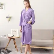 [NICDIU] CVBFDB Bathrobes Men Women Suck Water Kimono Nightgowns Plus Size Spa Bath Robe Robes Men Nightie(White-Dinosaur Doodle4,M)