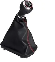 PU Leather 6 Speed Shifter Gear Shift Knob with Boot Cover Handle For Audi A3 S3 8p A4 S4 Q5