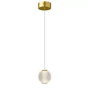 Vencha Langdon 1 Laser Cut Crystal Style Pendant Light-Gold-3000K Warm White