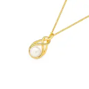 9ct Gold Cultured Freshwater Pearl in White