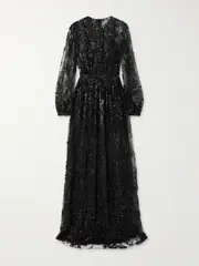 [Zuhair Murad] Zuhair Murad - Bead And Sequin-embellished Tulle Gown - Black - FR 36 FR 36 Black