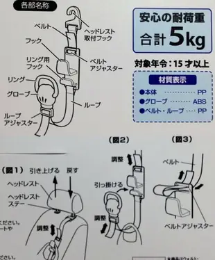 權世界@汽車用品 日本 NAPOLEX Disney 米奇手部造型多功能掛勾夾 車用椅背頭枕 掛鉤 BD-121