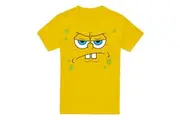 SpongeBob SquarePants Mens Angry Face T-Shirt (Yellow) - UTTV6665