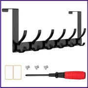 Over The Door Hooks, 12 Hooks Over The Door Hanger Hook, 15.5" L x 4.5" H Over