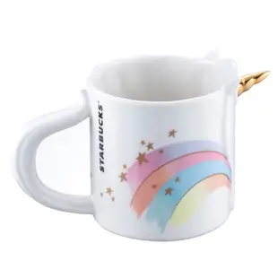 星巴克 Starbucks 白色 彩虹 🌈 獨角獸馬克杯