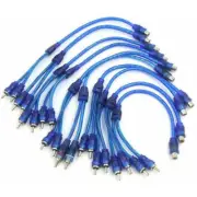 10 Absolute RCA Audio Cable "Y" Adapter Splitter 1 Female to 2 Male Plug Cable