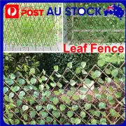 Artificial Faux Expandable Green Leaf Plants Stretchable Privacy Fence Screen AU