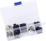 40 Set Sewing Snap + 40 Set Eyes Sewing Hook + 20 Set Skirt Hook Copper Snap Fasteners for Clothing, Trousers, Dress Sewing