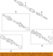 HYUNDAI OEM 19-20 Santa Fe Front Suspension Drive Axles-Axle Assy 49501S2200 (for: Hyundai)