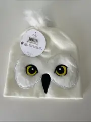 NWT Harry Potter Hedwig Owl Hat Beanie OSFA White Pom New!
