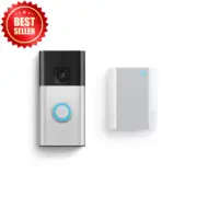 Battery Video Doorbell + Chime 2nd Gen, Wireless Security Camera, 1440P HD, Easy