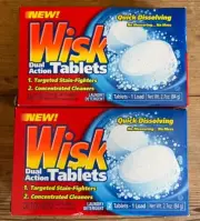 2 Boxes/2 loads= 4 Tablets Wisk Dual Action Travel Detergent Sealed Discontinued